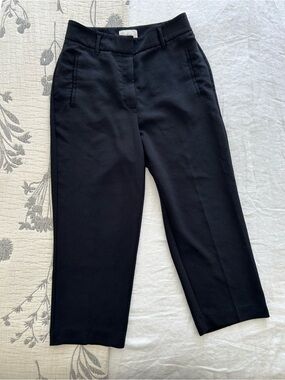 Aritzia Wilfred Classic Black Cropped Dress Pants Sz 10
